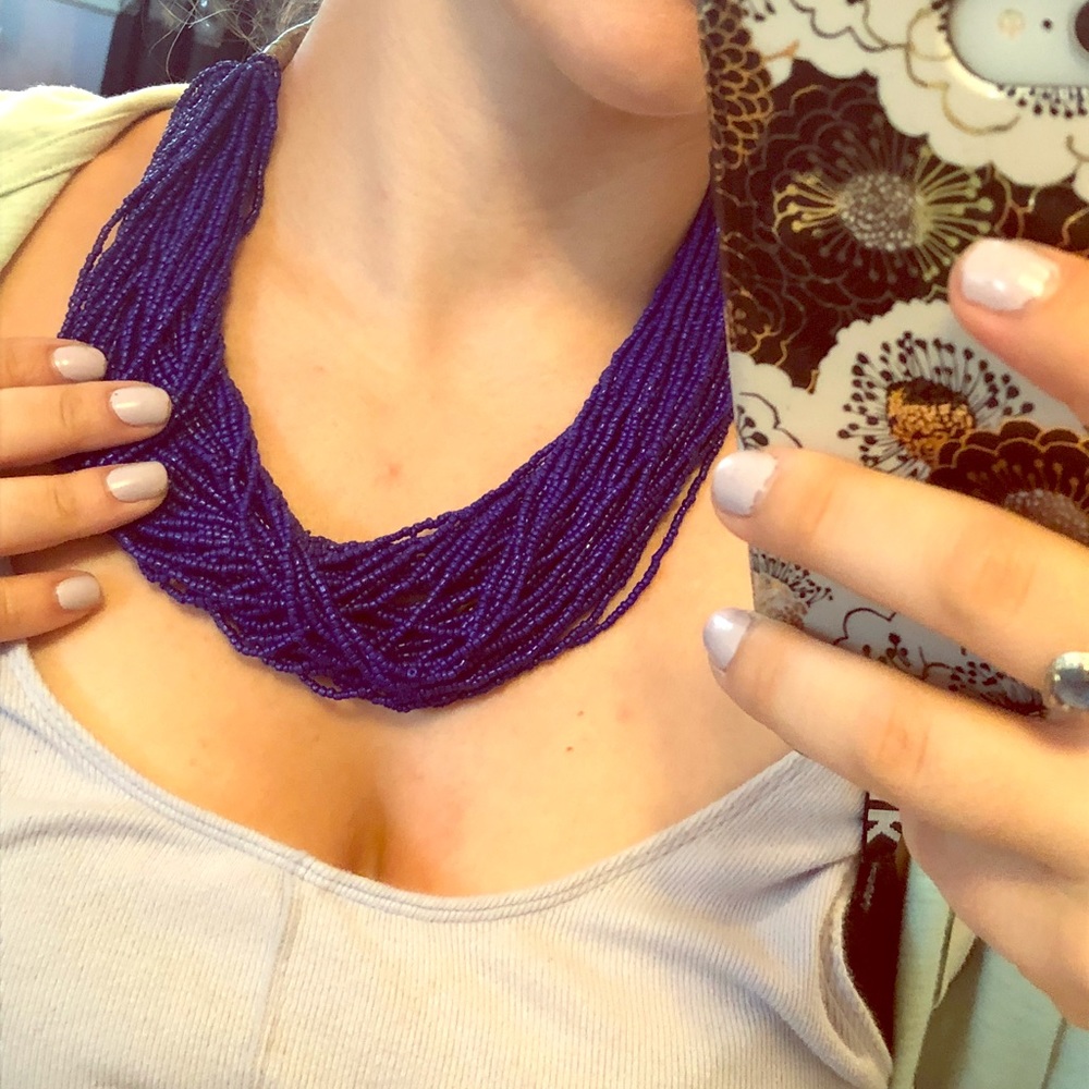 FOREVER21 Cobalt blue beaded necklace